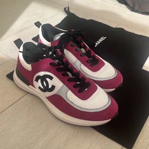 CHANEL Shoes - Maroon Chanel Sneakers - like new